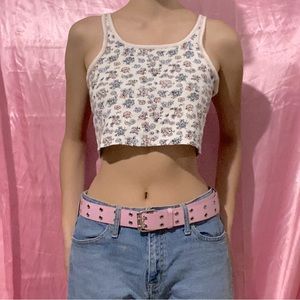 Y2K Pastel Floral Crop Top
